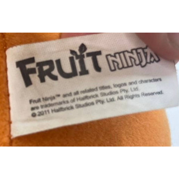Fruit Ninja Orange 5" Plush 2011 Nanco Stuffed Animal Toy Warrior Game - Picture 3 of 9